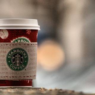 Christmas aesthetic Starbucks wallpaper