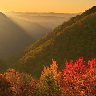 Mountain autumn PC wallpaper