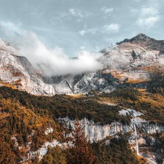 Mountain autumn PC wallpaper