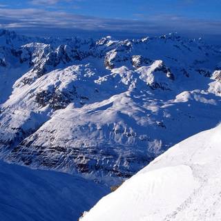 Mountain winter ski wallpaper