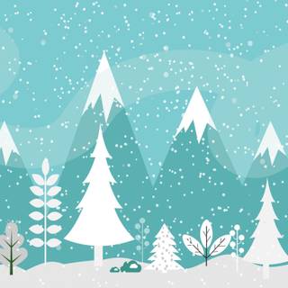 Kawaii Christmas landscape wallpaper