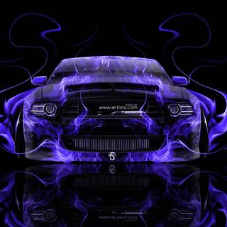 Mustang neon wallpaper