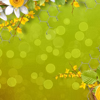 Yellow green flower art wallpaper