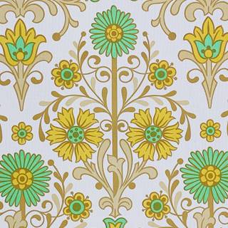 Yellow green flower art wallpaper