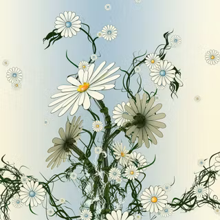 Yellow green flower art wallpaper