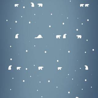 Winter night cartoon iPhone wallpaper