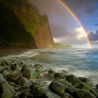 Rainbow beach wallpaper