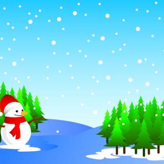 Cute Christmas art wallpaper