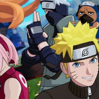 Naruto and Team 7 x Fortnite wallpaper