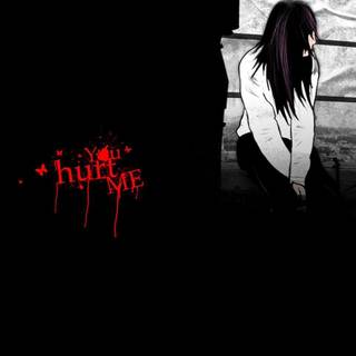 Emo crying anime girl wallpaper