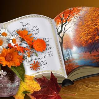 Books autumn wallpaper
