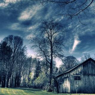 Old barn wallpaper