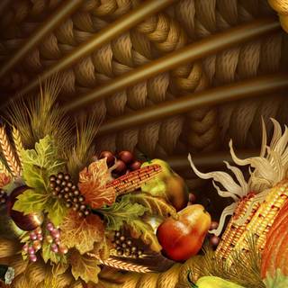 Dual monitor Thanksgiving wallpaper