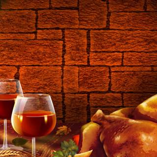 Dual monitor Thanksgiving wallpaper