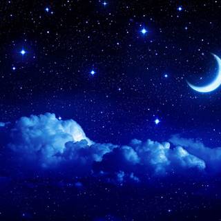 Night sky moon wallpaper