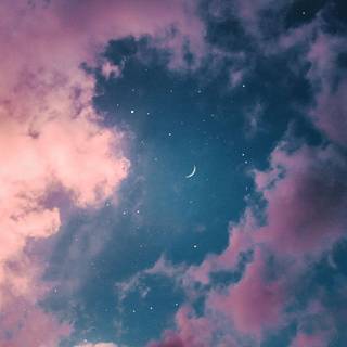 Night sky moon wallpaper
