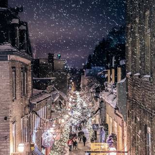 Winter city phone wallpaper