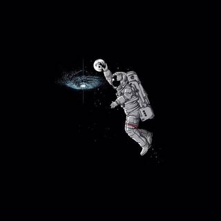 Black astronaut wallpaper