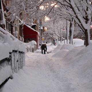 NYC winter scene wallpaper