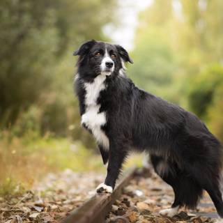 Black Rough Collie wallpaper
