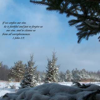 Desktop Bible verse winter wallpaper
