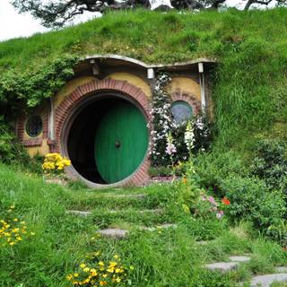 Hobbit house wallpaper