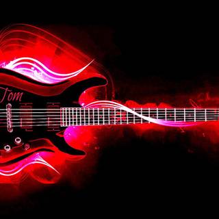 Neon guitar wallpaper