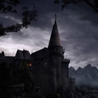 Gothic castle wallpaper