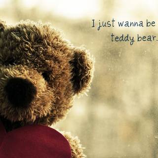 Sad teddy bear wallpaper