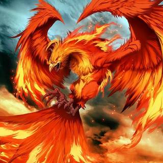 Neon phoenix wallpaper