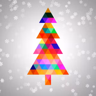 Colorful Christmas tree wallpaper