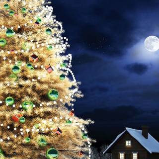 Mobile Christmas tree wallpaper