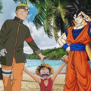 Naruto Luffy Goku wallpaper