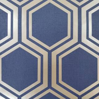 White blue hexagon wallpaper