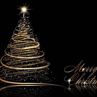 Black gold Christmas wallpaper