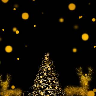 Black gold Christmas wallpaper