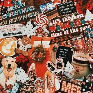 Christmas orange aesthetic wallpaper