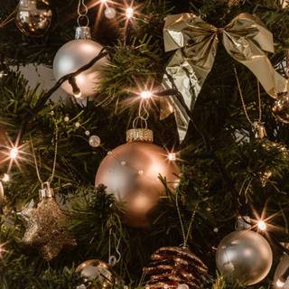 Brown Christmas aesthetic wallpaper