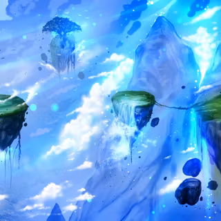 Island painting wallpaper