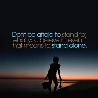 Standing alone wallpaper