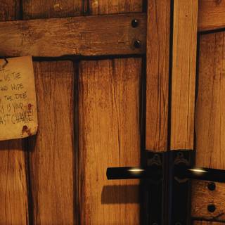 Wooden door wallpaper