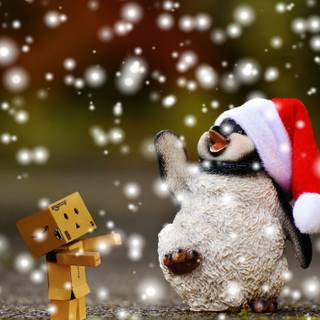 Animal Christmas desktop wallpaper