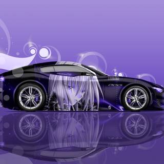 Neon Maserati wallpaper