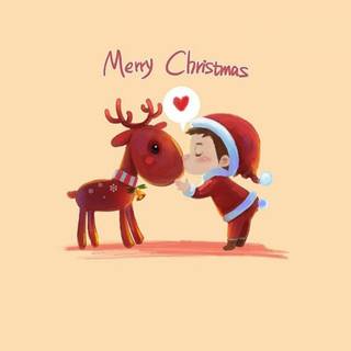 Cartoon cute Christmas wallpaper
