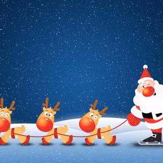 Cartoon cute Christmas wallpaper
