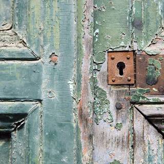 Old door wallpaper