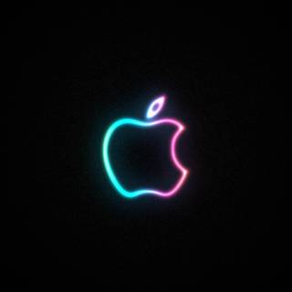 Neon Apple wallpaper