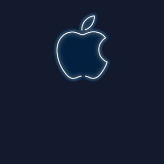 Neon Apple wallpaper