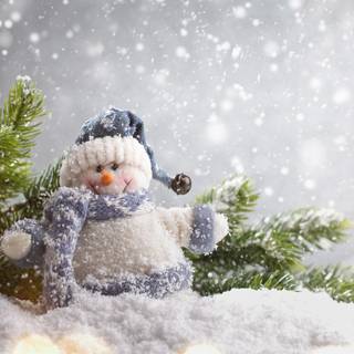 Merry Christmas snowman wallpaper