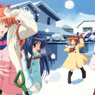 Snowball girls wallpaper